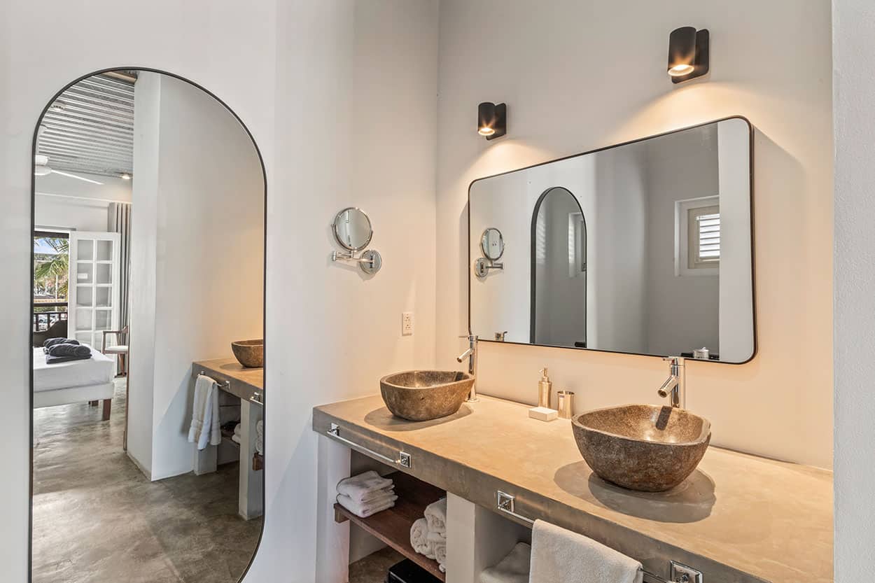 Bathroom with walk-in rain shower